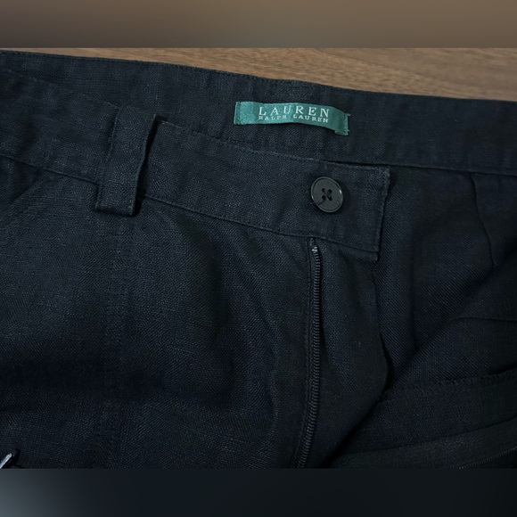 Lauren Ralph Lauren black linen cargo pants size 8 - Picture 6 of 16